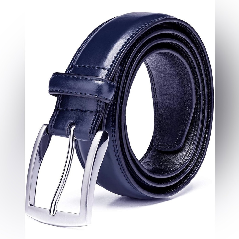Men's Leather Dress Belt-Classic & Fashion for Work Business and Casual big size